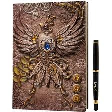 LYNX 3D Faux Leather Notebook/Journal - Pink Phoenix